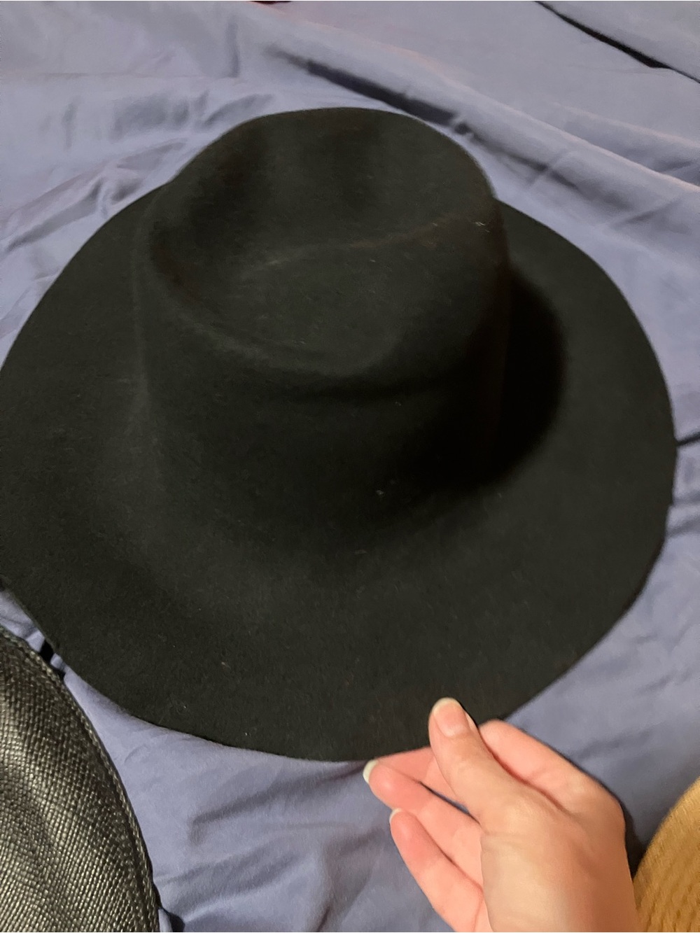 Vintage Black Wool Hat -